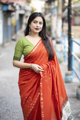 Soft Pure Chanderi Orange Traditional Wear Bandhani Print Saree